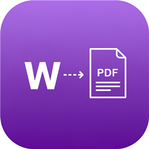 Word to PDF converter icon - convert Word documents to PDF